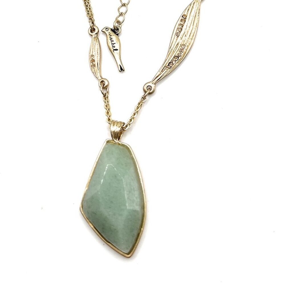 Gilded Reeds Aventurine Long Pendant Chloe + Isabel Necklace